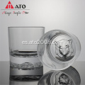 Whisky de animales Vaso espeso copas de vino de fondo